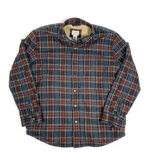 VTG 90s L.L. Bean Men’s Plaid Shearling Lined Jacket Size Large